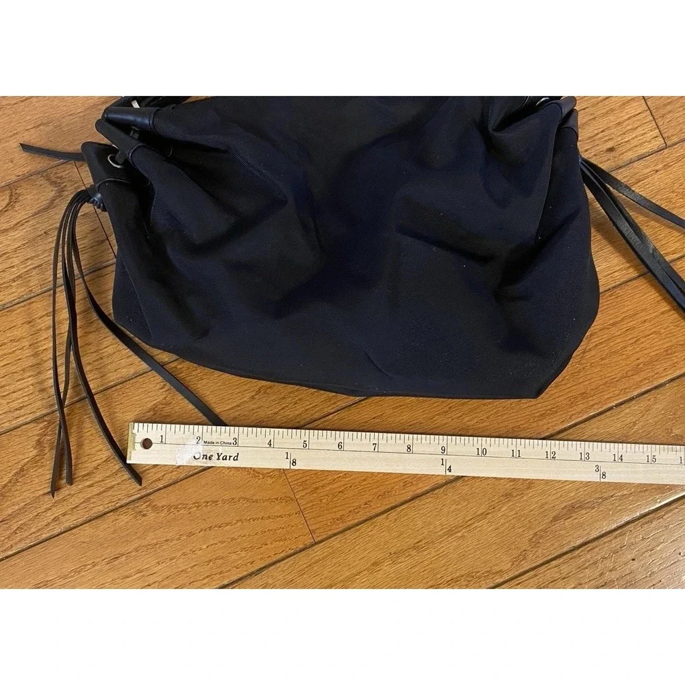 Vintage Lancel Paris Lancel Pop Black Nylon Leather Hobo Tassel Bag Quite Luxury